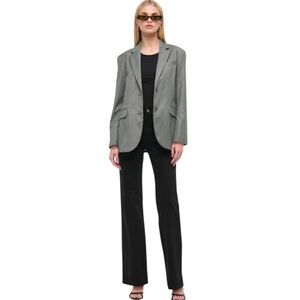 NEW Abercrombie & Fitch Relaxed Suiting Blazer Jacket Size XL Gray Office Preppy